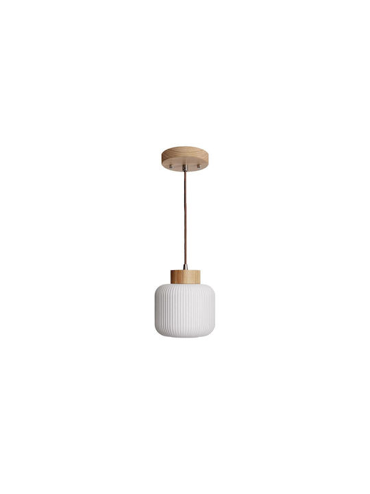 VK Lighting Κρεμαστό Φωτιστικό Λευκό με Ντουί E27 VK/03326/PE/NW/20 64174-005775
